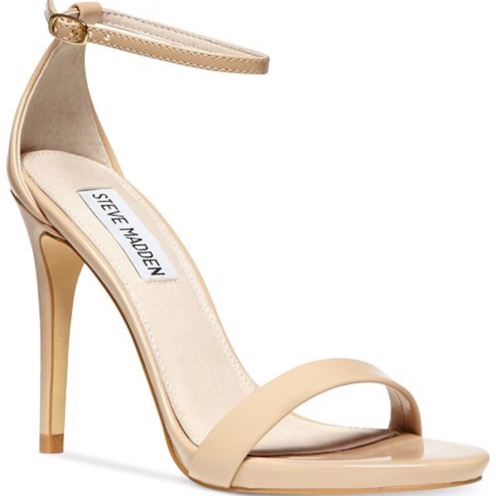 Steve Madden Stacey nude patent heels
